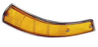 Porsche Turn Signal Lens - Left - US - Chrome Trim 69-73 901-631-903-04