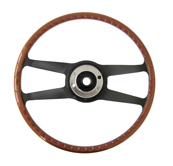 Porsche VDM Steering Wheel - Wood/Aluminum - 911 64-65 SMC-347-082-00