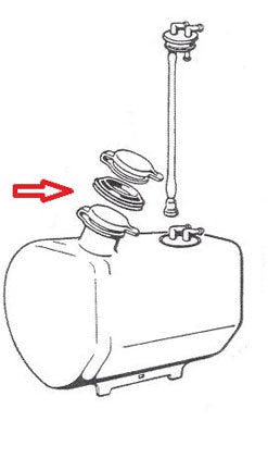 Porsche Washer Bottle Gasket - 911/912 68-73 901-628-183-00