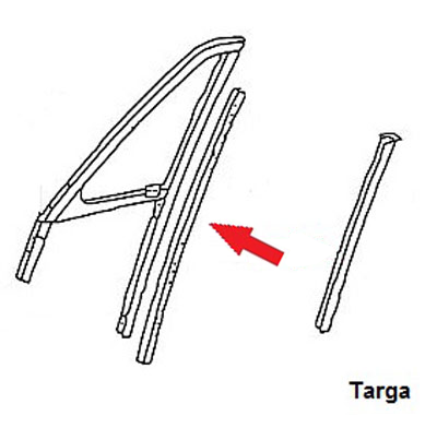 Porsche Window Channel - Hard - 911/912 65-68 901-542-902-26