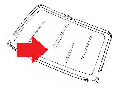 Porsche Windshield Glass - Clear Glass - 914 | 1970-1976 914-541-101-10