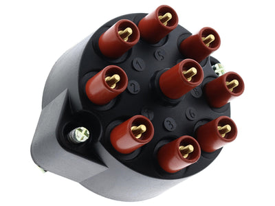 Mercedes-Benz Distributor Cap - with Threaded Stud Terminals and Black Cover | 1976-1985