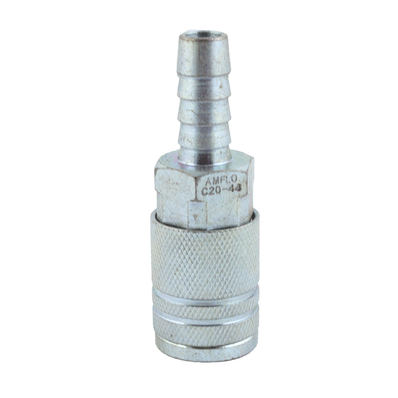 1/4 Inch Industrial Milton Hose Barb Air Coupler - 3/8 Inch