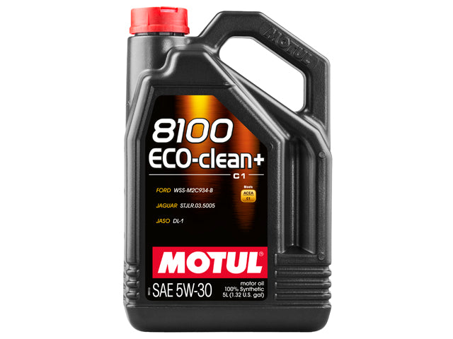 Porsche Engine Oil - Motul 8100 Eco-Clean Plus - 5W-30 Synthetic (5 Liter), 911 | 2007 101584
