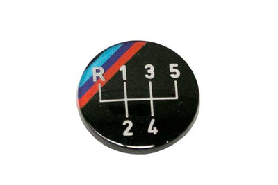 BMW Emblem - Oval Shift Knob M Stripes 5 Speed Pattern Adhered | 1981-1991