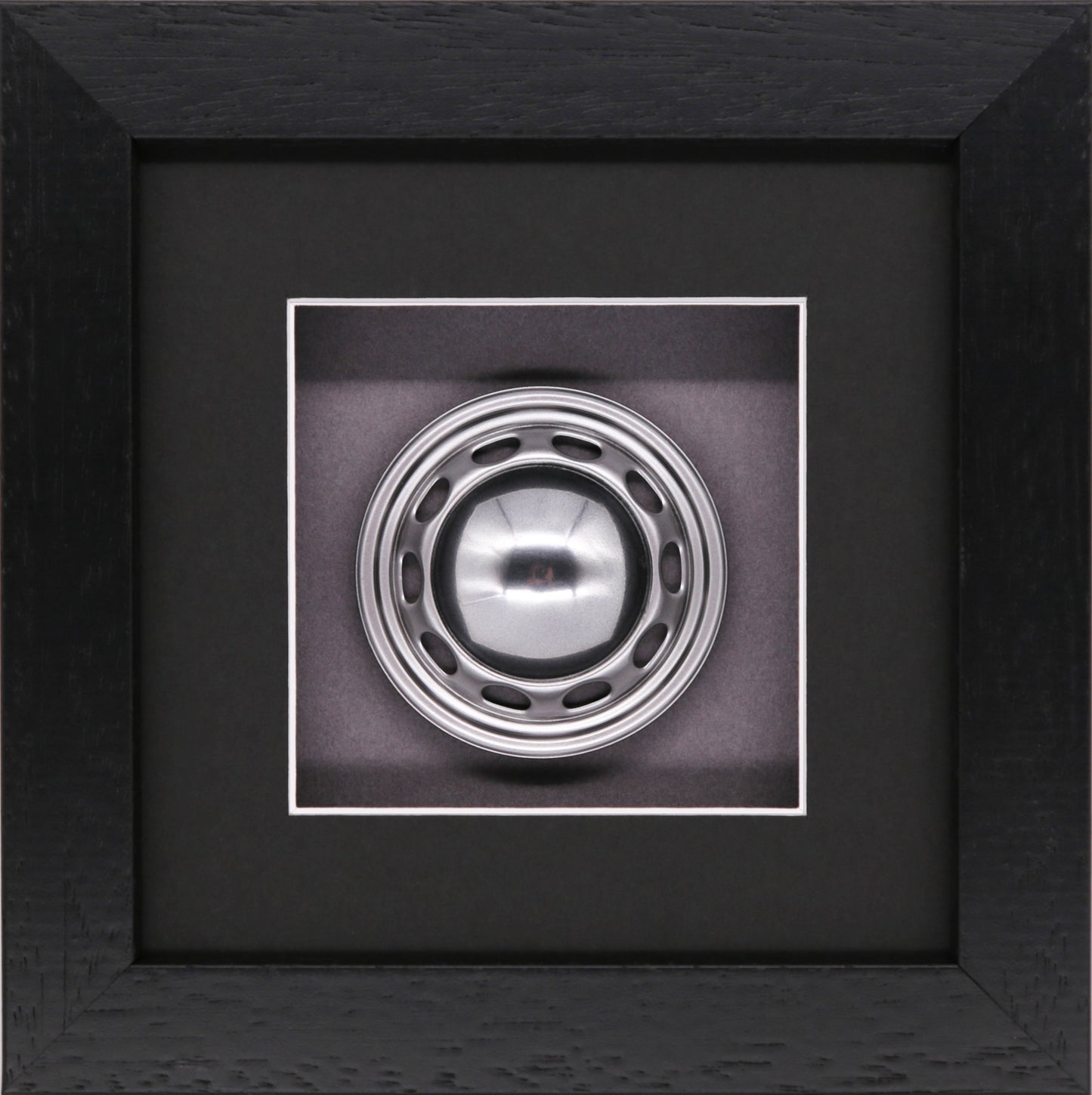 356A 550 Steel Wheel with Hubcap Porsche Art Box Framed - 1:8 Scale