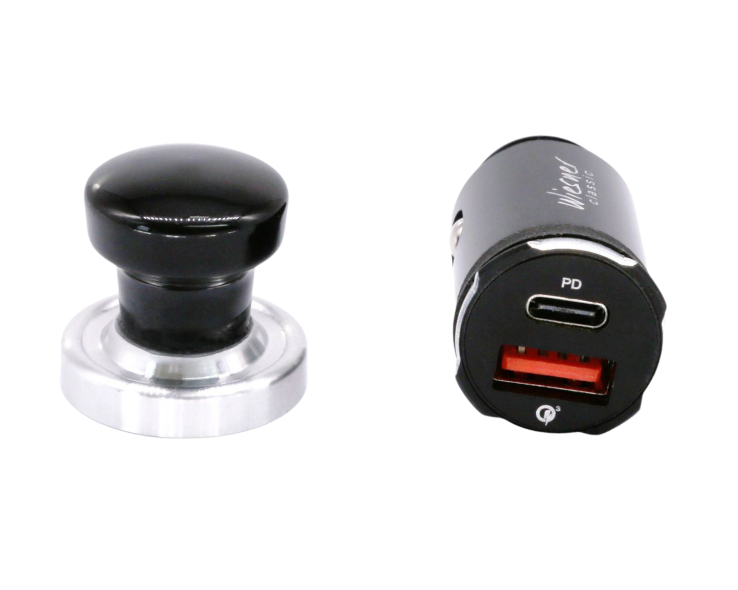 USB Charger Porsche - Black Knob - 356 | 1955-1965  USB-356-AC-BL