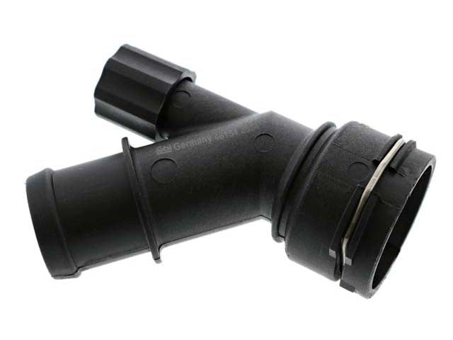 Porsche Coolant Hose Connector - Lower Hose to Radiator with Drain, Boxster | 2007 6Q0122291F