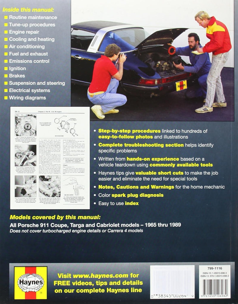 Haynes Repair Manual, 911 (65-89) - Sierra Madre Collection
