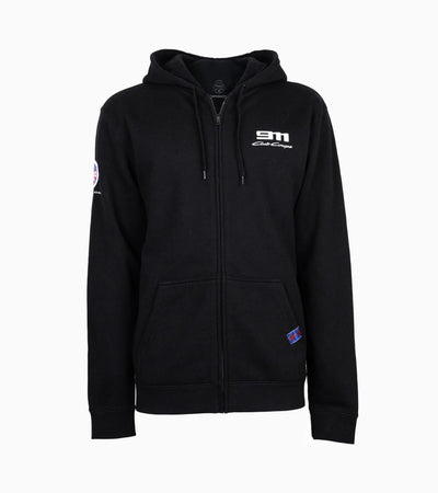 911 Club Coupe Porsche x PCA Screen Print Men's Black Zip-Up Hoodie