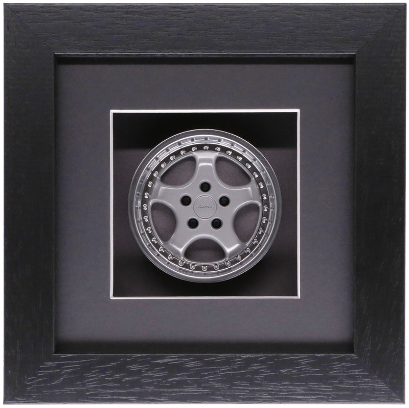 964 Turbo 3.6 Wheel Model Porsche Art Box Framed - 1:8 Scale