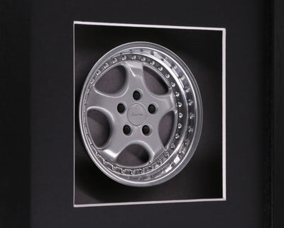 964 Turbo 3.6 Wheel Model Porsche Art Box Framed - 1:8 Scale