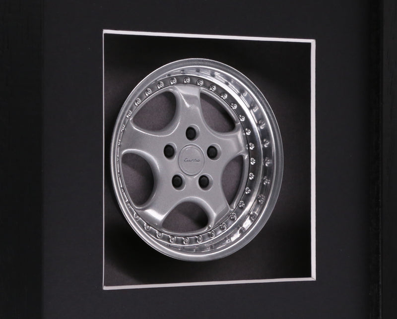 964 Turbo 3.6 Wheel Model Porsche Art Box Framed - 1:8 Scale