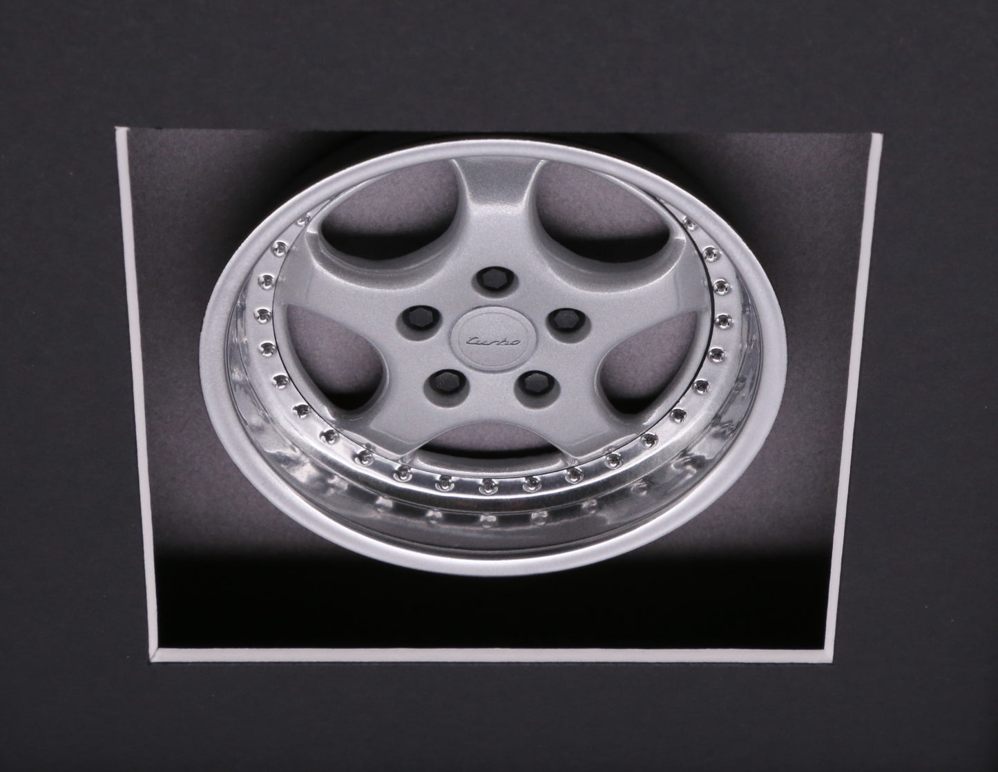 964 Turbo 3.6 Wheel Model Porsche Art Box Framed - 1:8 Scale