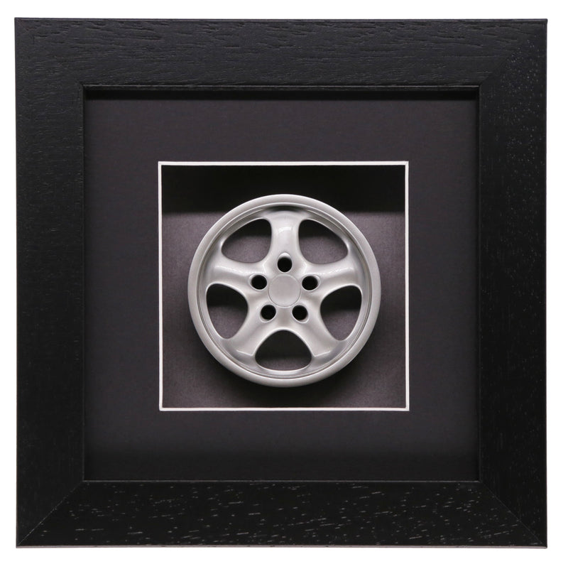 993 Cup II Wheel Model Porsche Art Box Framed - 1:8 Scale