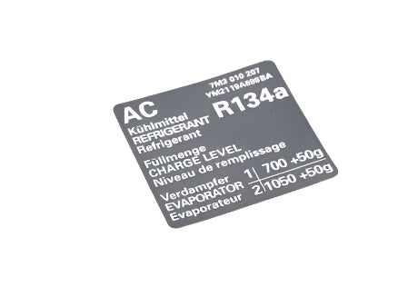 Air Condition Information Decal - Cayenne | 2003-2010