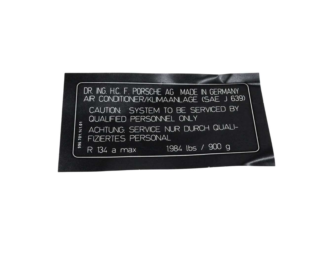 Air Conditioning Sticker - 911 | 1999-2012