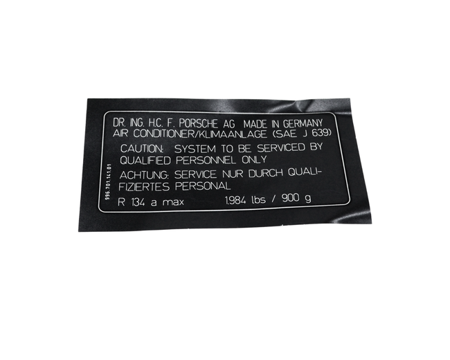 Air Conditioning Sticker - 911 | 1999-2012