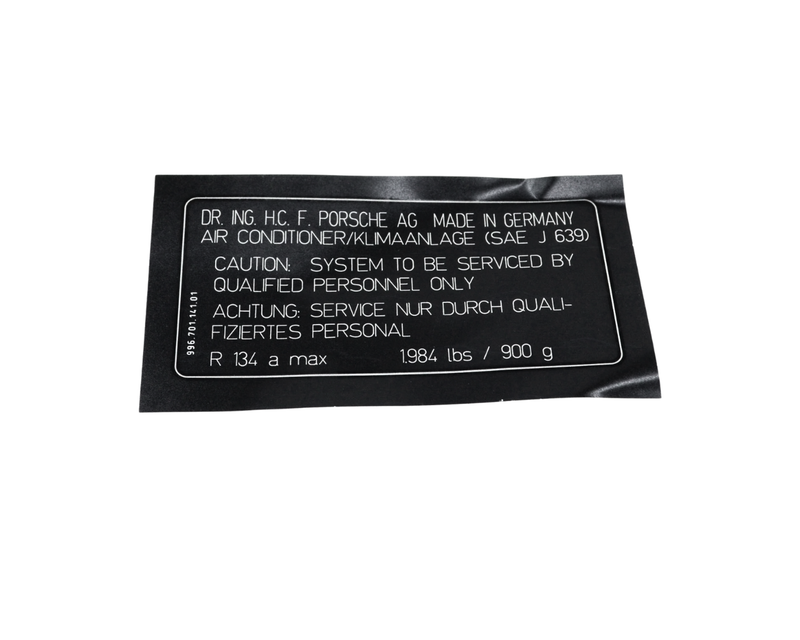Air Conditioning Sticker - 911 | 1999-2012