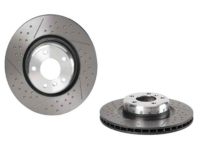 BMW Brake Disc - Cross-Dimpled and Slotted 345 X 24 mm | 2012-2021 34206797598