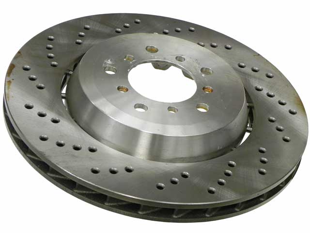 BMW Brake Disc - Cross Drilled with Floating Aluminum Hub 345 X 28 mm | 2005-2008 34112282445