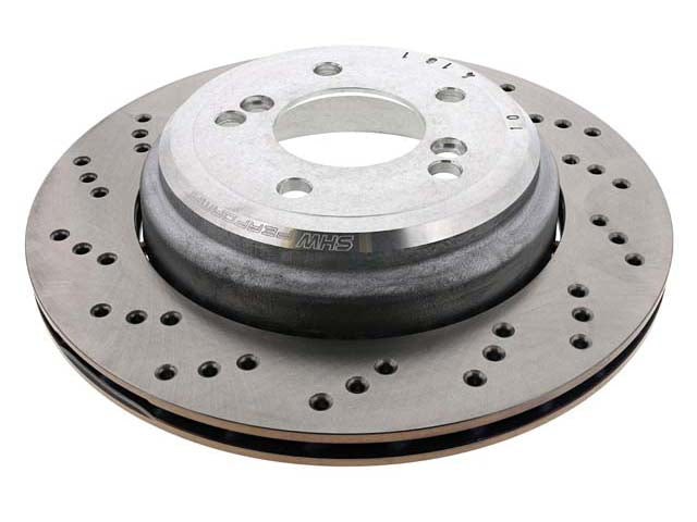 BMW Brake Disc - Cross Drilled with Floating Aluminum Hub 328 X 20 mm | 2001-2008 34212282303