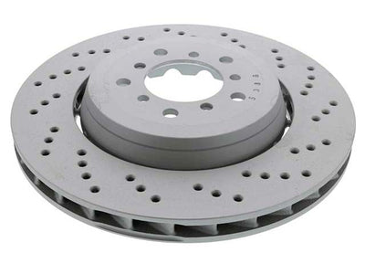 BMW Brake Disc - Cross Drilled with Floating Aluminum Hub 345 X 28 mm | 2005-2008 34112282446