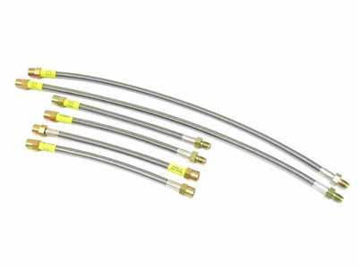 BMW Brake Hose Set - Steel Braided with Clear Protective Jacket | 1982-1999 885522954