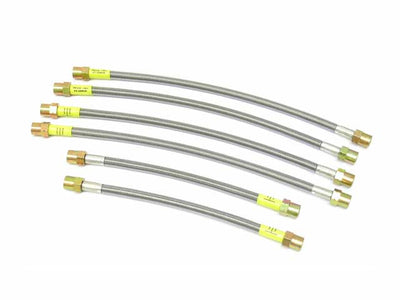 BMW Brake Hose Set - Steel Braided with Clear Protective Jacket | 1968-1981 885522950