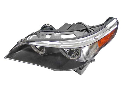 BMW Headlight Assembly Halogen with White Turn Signal Lens and Yellow Reflector | 2004-2007 63127166115