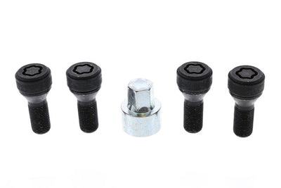 BMW Wheel Lock Set - Black, Flower-Shaped Drive Type with Spinning Ring | 2007-2025 36132453961
