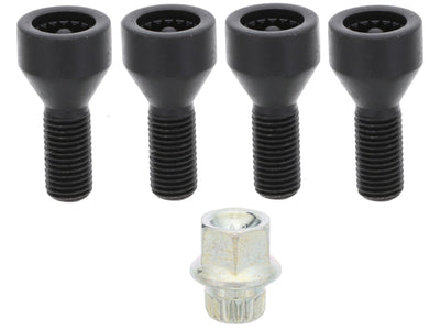 BMW Wheel Lock Set - Black, Internal Spline Drive Type | 1984-2016 36136786419