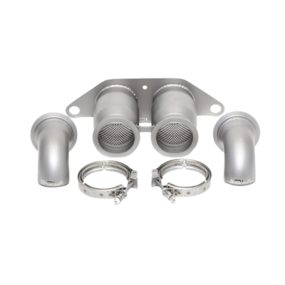 Bolt-On Resonated Turn Down Exhaust Tips - 911 | 2014-2018