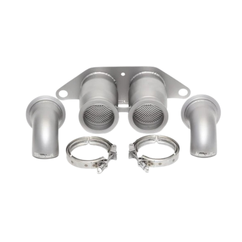 Bolt-On Resonated Turn Down Exhaust Tips - 911 | 2014-2018