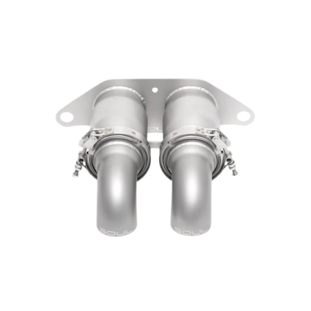 Bolt-On Resonated Turn Down Exhaust Tips - 911 | 2014-2018
