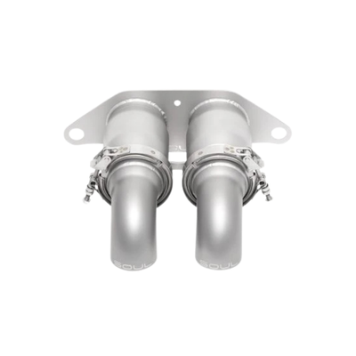 Bolt-On Resonated Turn Down Exhaust Tips - 911 | 2014-2018
