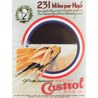 Castrol Classic 231 mph Landspeed Record Poster
