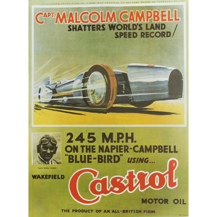 Castrol Classic 245 mph Landspeed Record Poster