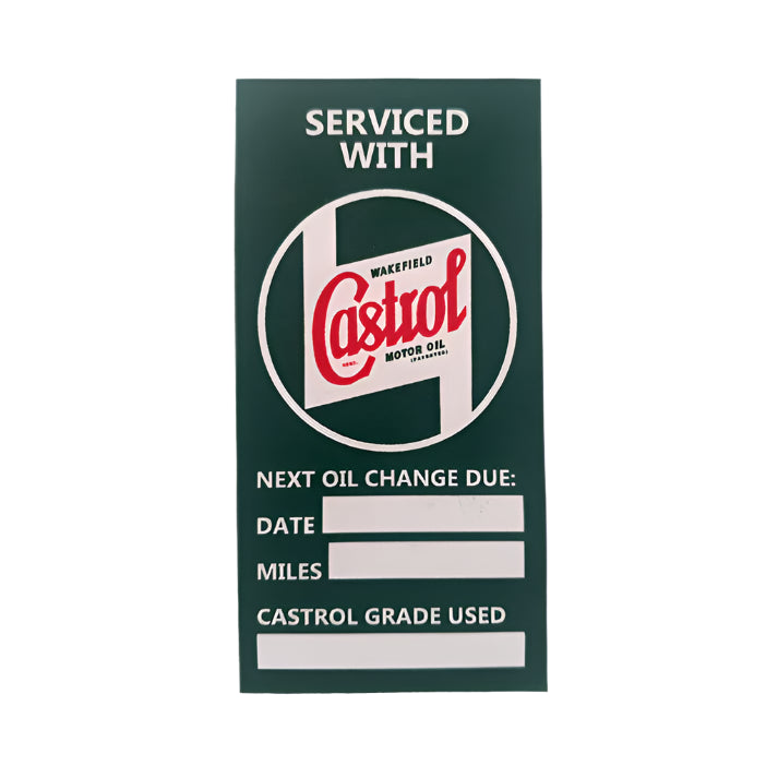 Service Sticker Post Castrol Classic A-Post Service Sticker