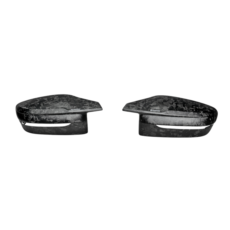 Chopped Carbon Fibre Mirror Cap Set - Matte - M4 | 2021-2026