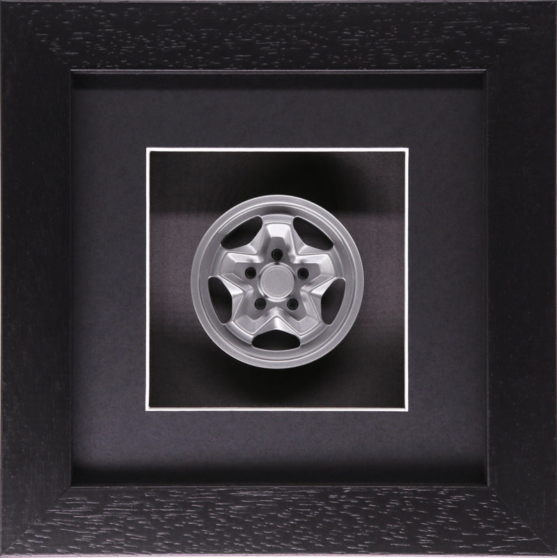 Cookie Cutter Wheel Model Porsche Art Box Framed