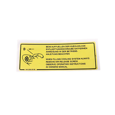 Cooling System Sticker - 944 | 924 | 1980-1983