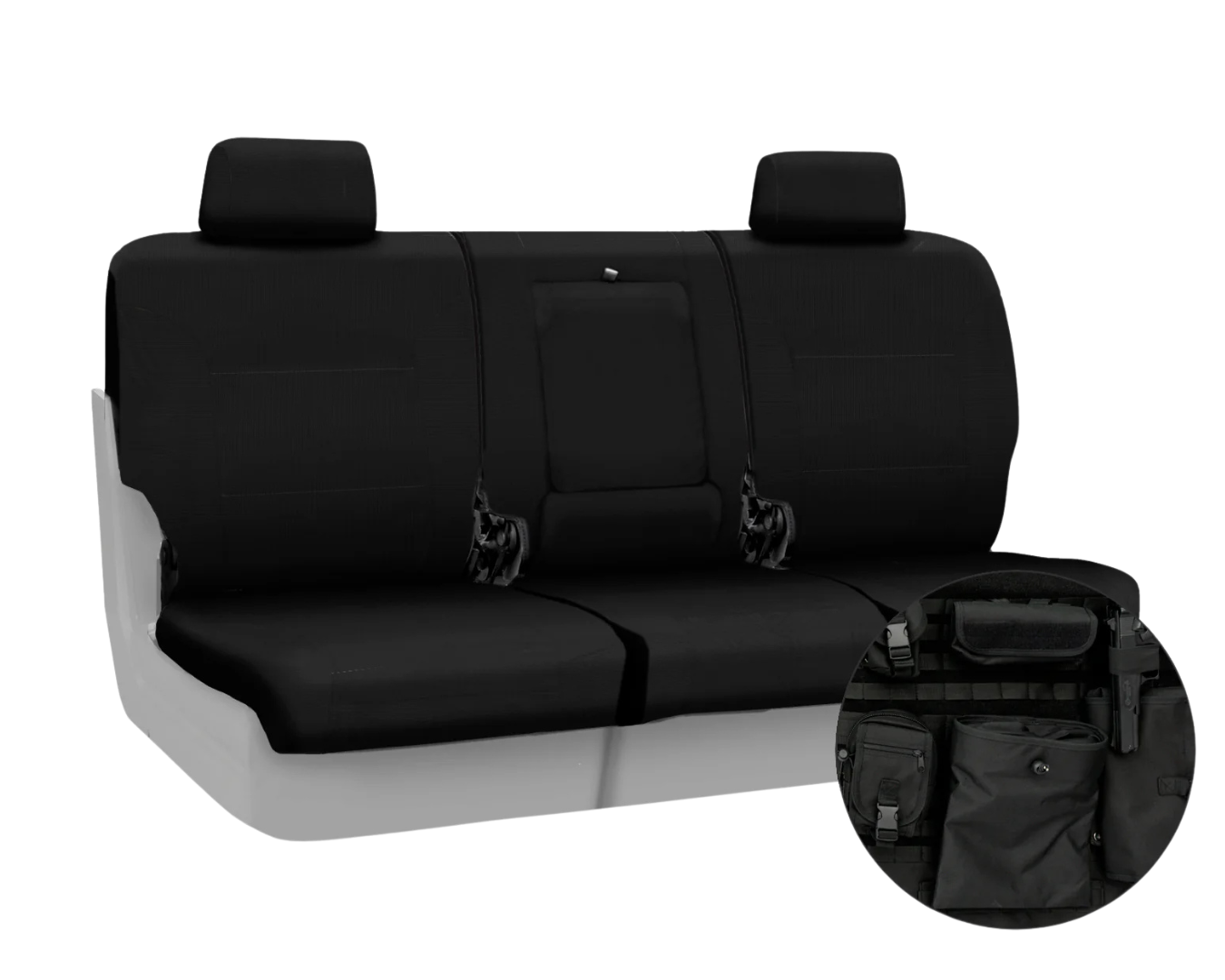 Custom Fit Ballistic Tactical Seat Cover - Black