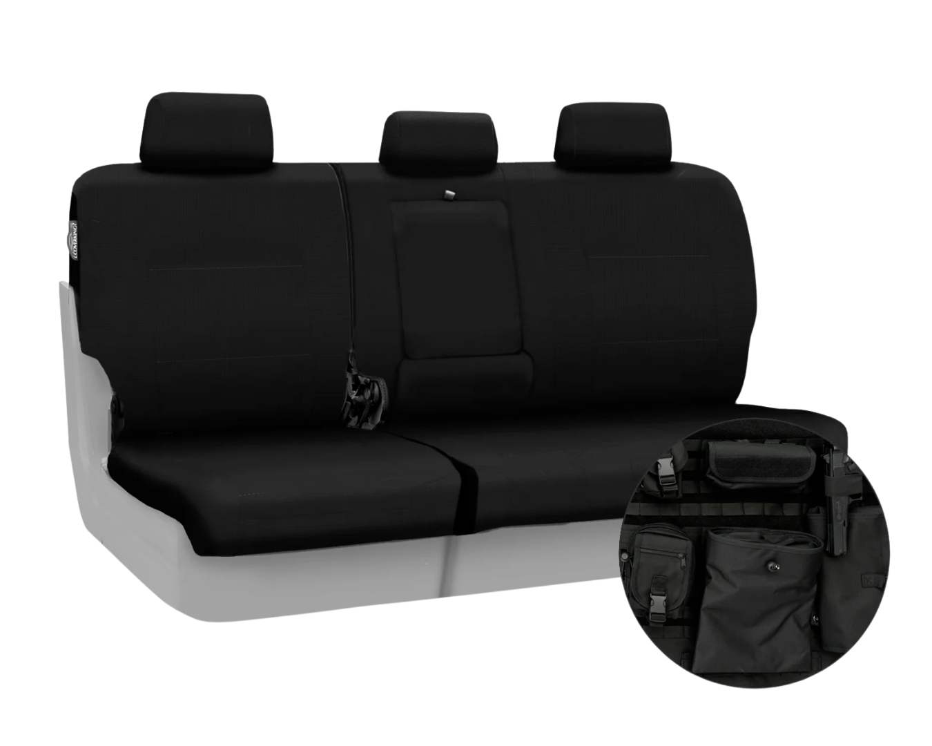 Custom Fit Ballistic Tactical Seat Cover - Black
