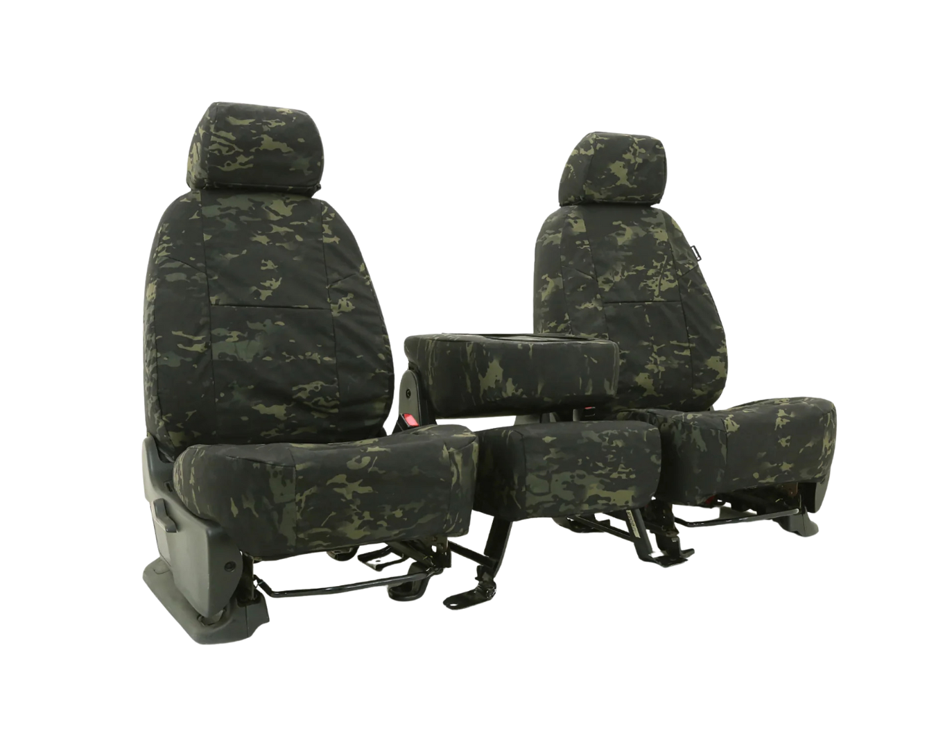 Custom Fit Ballistic Tactical Seat Cover - Camo Multicam Classic Black