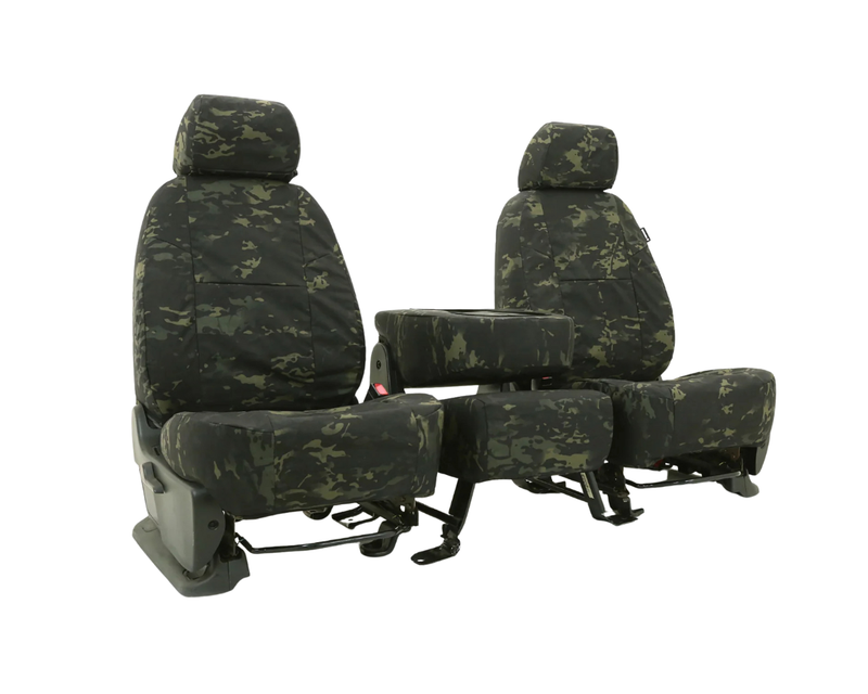 Custom Fit Ballistic Tactical Seat Cover - Camo Multicam Classic Black