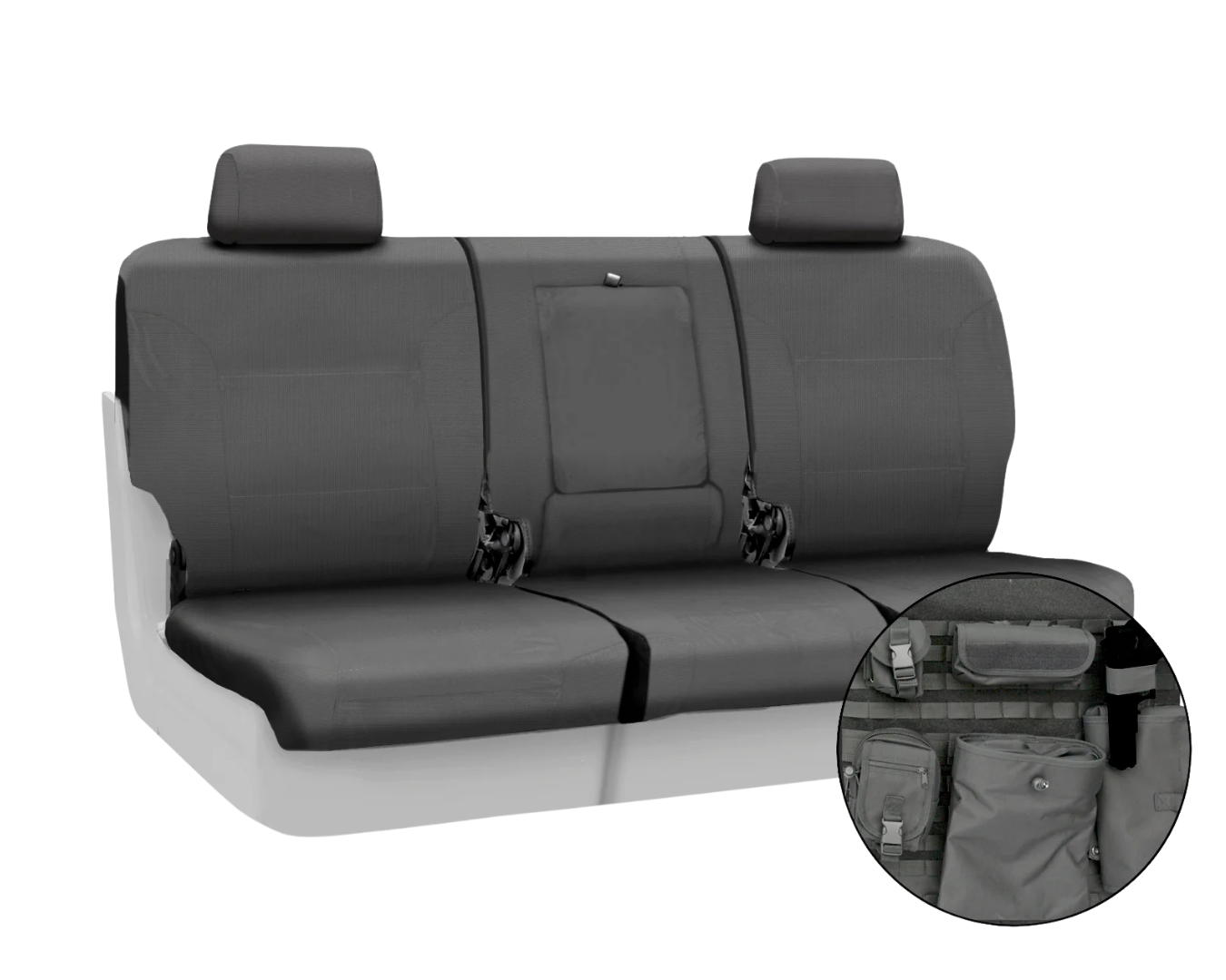 Custom Fit Ballistic Tactical Seat Cover - Charcoal