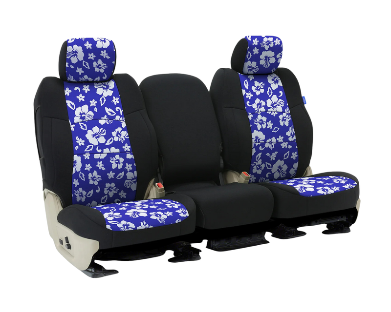 Custom Fit CR-Grade Neoprene Seat Cover - Hawaiian Blue with Black