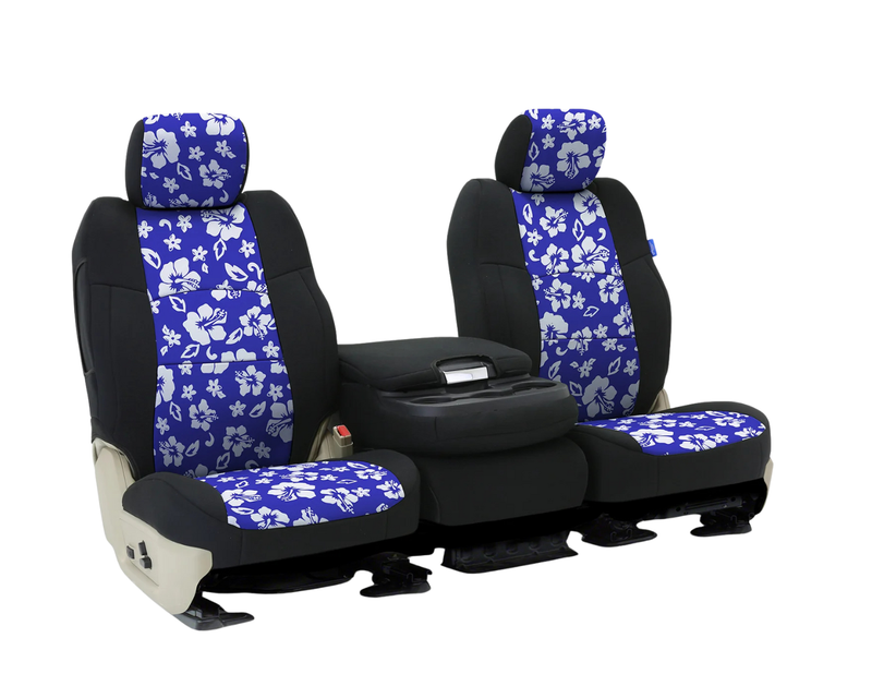 Custom Fit CR-Grade Neoprene Seat Cover - Hawaiian Blue with Black