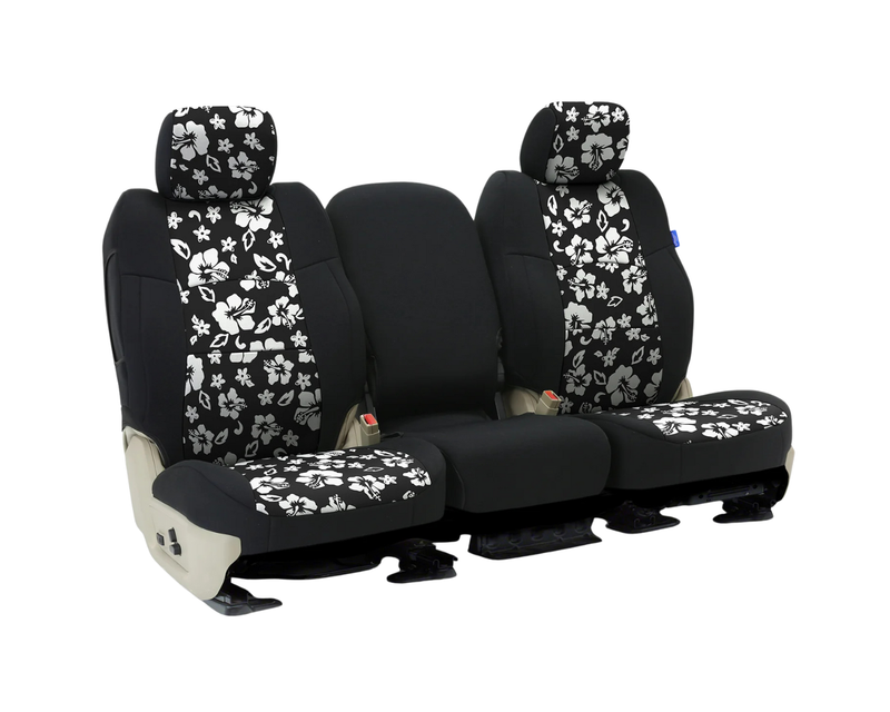 Custom Fit CR-Grade Neoprene Seat Cover - Hawaiian Black with Black